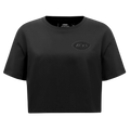 NFL NEW YORK JETS TRIPLE BLACK T-SHIRT EN JERSEY SIMPLE À COUPE CARRÉE POUR FEMME (NOIR)