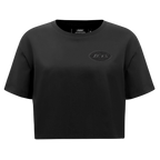 NFL NEW YORK JETS TRIPLE BLACK T-SHIRT EN JERSEY SIMPLE À COUPE CARRÉE POUR FEMME (NOIR)