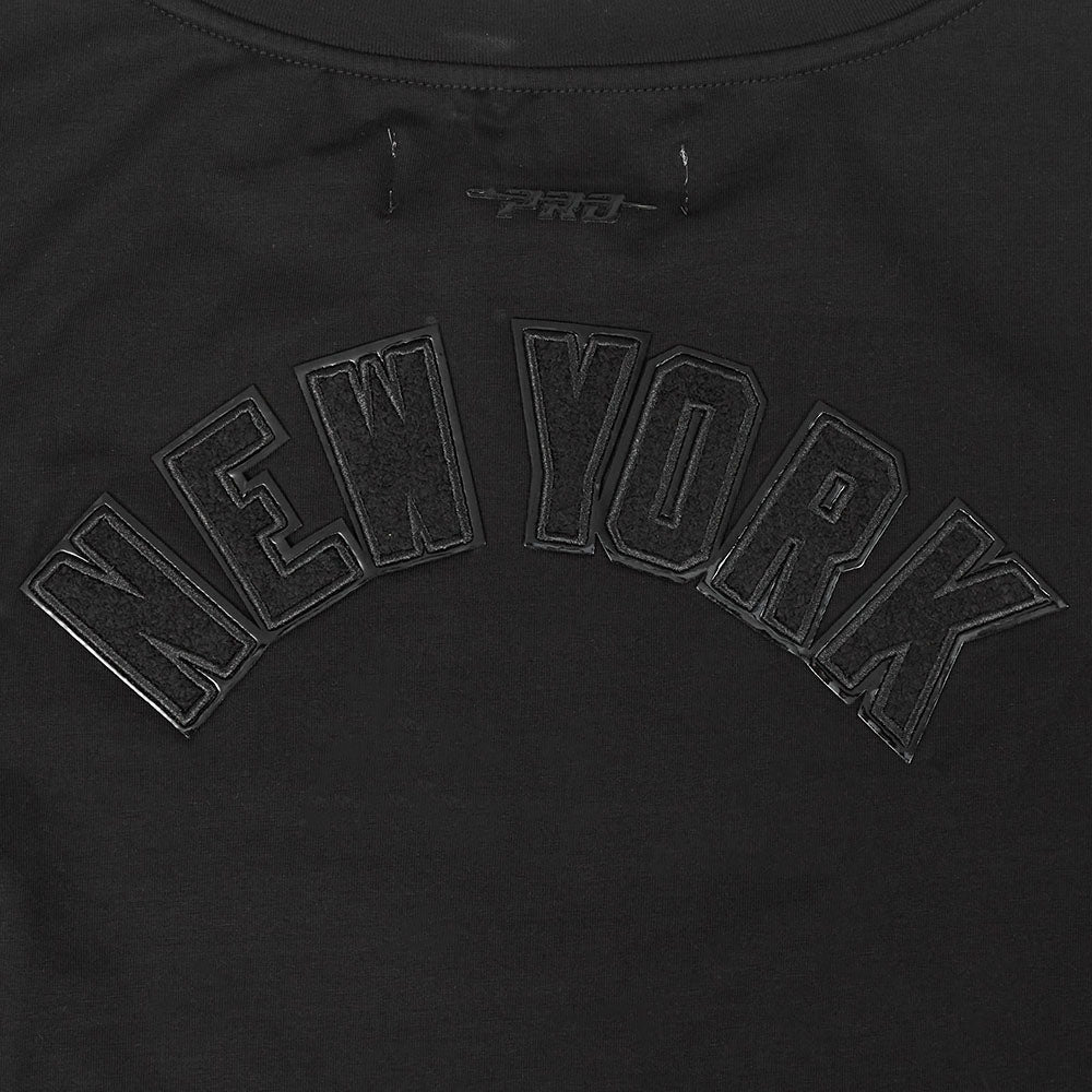 NFL NEW YORK JETS TRIPLE BLACK T-SHIRT EN JERSEY SIMPLE À COUPE CARRÉE POUR FEMME (NOIR)