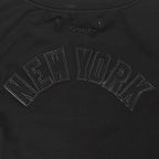 NFL NEW YORK JETS TRIPLE BLACK T-SHIRT EN JERSEY SIMPLE À COUPE CARRÉE POUR FEMME (NOIR)