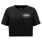 NFL NEW YORK JETS CLASSIC WOMEN'S SINGLE JERSEY BOXY TEE (BLACK)