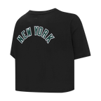 NFL NEW YORK JETS CLASSIC WOMEN'S SINGLE JERSEY BOXY TEE (BLACK)