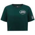 NFL NEW YORK JETS CLASSIC T-SHIRT EN JERSEY SIMPLE À COUPE CARRÉE POUR FEMME (VERT FORÊT)