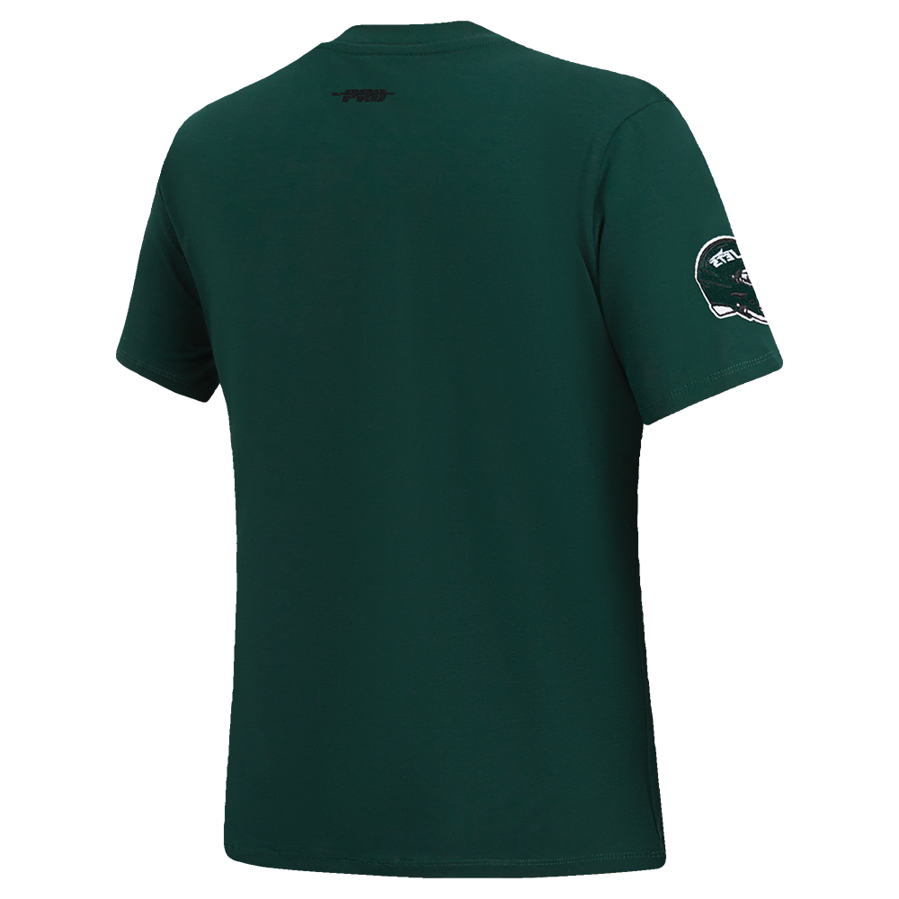 NFL NEW YORK JETS CLASSIC T-SHIRT EN JERSEY SIMPLE À COUPE AJUSTÉE POUR FEMME (VERT FORÊT)
