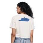 NFL NEW YORK JETS VARSITY BLUES T-SHIRT EN JERSEY SIMPLE À COUPE CARRÉE POUR FEMME (LIN)
