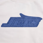 NFL NEW YORK JETS VARSITY BLUES T-SHIRT EN JERSEY SIMPLE À COUPE CARRÉE POUR FEMME (LIN)