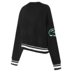 NFL NEW YORK JETS MASHUP WOMEN'S RIB CREWNECK (BLACK)