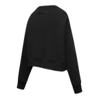 NFL NEW YORK JETS TRIPLE BLACK CHANDAIL À COL ROND EN MOLLETON POUR FEMME (NOIR)