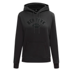 NFL NEW YORK JETS TRIPLE BLACK WOMEN'S FLC PO HOODIE (BLACK)