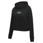 NFL NEW YORK JETS CLASSIC CHANDAIL À CAPUCHON COURT EN MOLLETON POUR FEMME (NOIR)