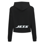 NFL NEW YORK JETS CLASSIC CHANDAIL À CAPUCHON COURT EN MOLLETON POUR FEMME (NOIR)