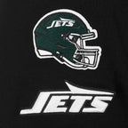 NFL NEW YORK JETS CLASSIC CHANDAIL À CAPUCHON COURT EN MOLLETON POUR FEMME (NOIR)