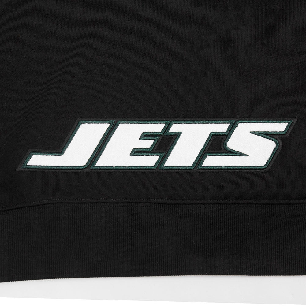 NFL NEW YORK JETS CLASSIC CHANDAIL À CAPUCHON COURT EN MOLLETON POUR FEMME (NOIR)