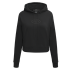 NFL NEW YORK JETS NEUTRAL WOMEN'S CROPPED PULLOVER HOODIE (BLACK)