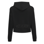 NFL NEW YORK JETS NEUTRAL WOMEN'S CROPPED PULLOVER HOODIE (BLACK)