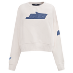 NFL NEW YORK JETS VARSITY BLUES WOMEN'S FLC CREWNECK (LINEN)