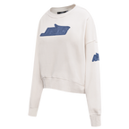 NFL NEW YORK JETS VARSITY BLUES WOMEN'S FLC CREWNECK (LINEN)