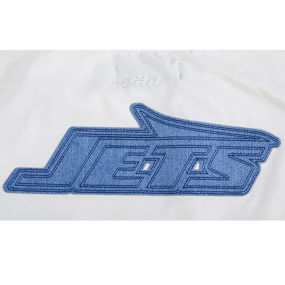 NFL NEW YORK JETS VARSITY BLUES WOMEN'S FLC CREWNECK (LINEN)