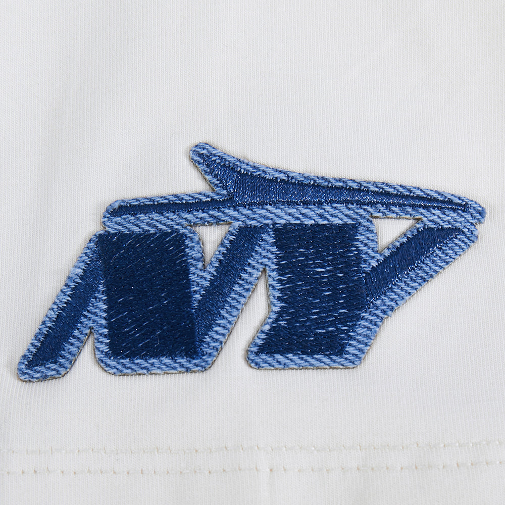 NFL NEW YORK JETS VARSITY BLUES WOMEN'S FLC CREWNECK (LINEN)