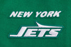 NFL NEW YORK JETS RETRO CLASSIC WOMEN'S RIB WOOL VARSITY JACKET (KELLY GREEN/ WHITE)