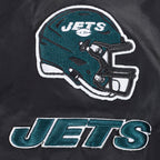 NFL NEW YORK JETS CLASSIC WOMEN'S SATIN JACKET (BLACK)