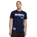 NFL NEW ENGLAND PATRIOTS CLASSIC MESH MEN'S SJ STRIPED TEE (MIDNIGHT NAVY)