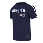 NFL NEW ENGLAND PATRIOTS CLASSIC MESH MEN'S SJ STRIPED TEE (MIDNIGHT NAVY)
