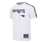 NFL NEW ENGLAND PATRIOTS CLASSIC MESH T-SHIRT EN JERSEY SIMPLE À RAYURES (BLANC/MARINE MINUIT)