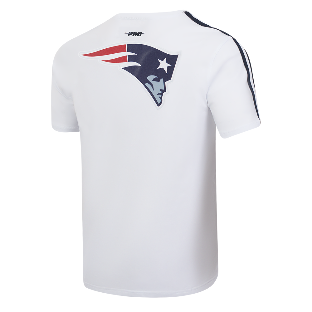 NFL NEW ENGLAND PATRIOTS CLASSIC MESH T-SHIRT EN JERSEY SIMPLE À RAYURES (BLANC/MARINE MINUIT)