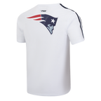NFL NEW ENGLAND PATRIOTS CLASSIC MESH T-SHIRT EN JERSEY SIMPLE À RAYURES (BLANC/MARINE MINUIT)