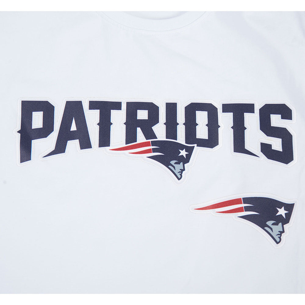 NFL NEW ENGLAND PATRIOTS CLASSIC MESH T-SHIRT EN JERSEY SIMPLE À RAYURES (BLANC/MARINE MINUIT)