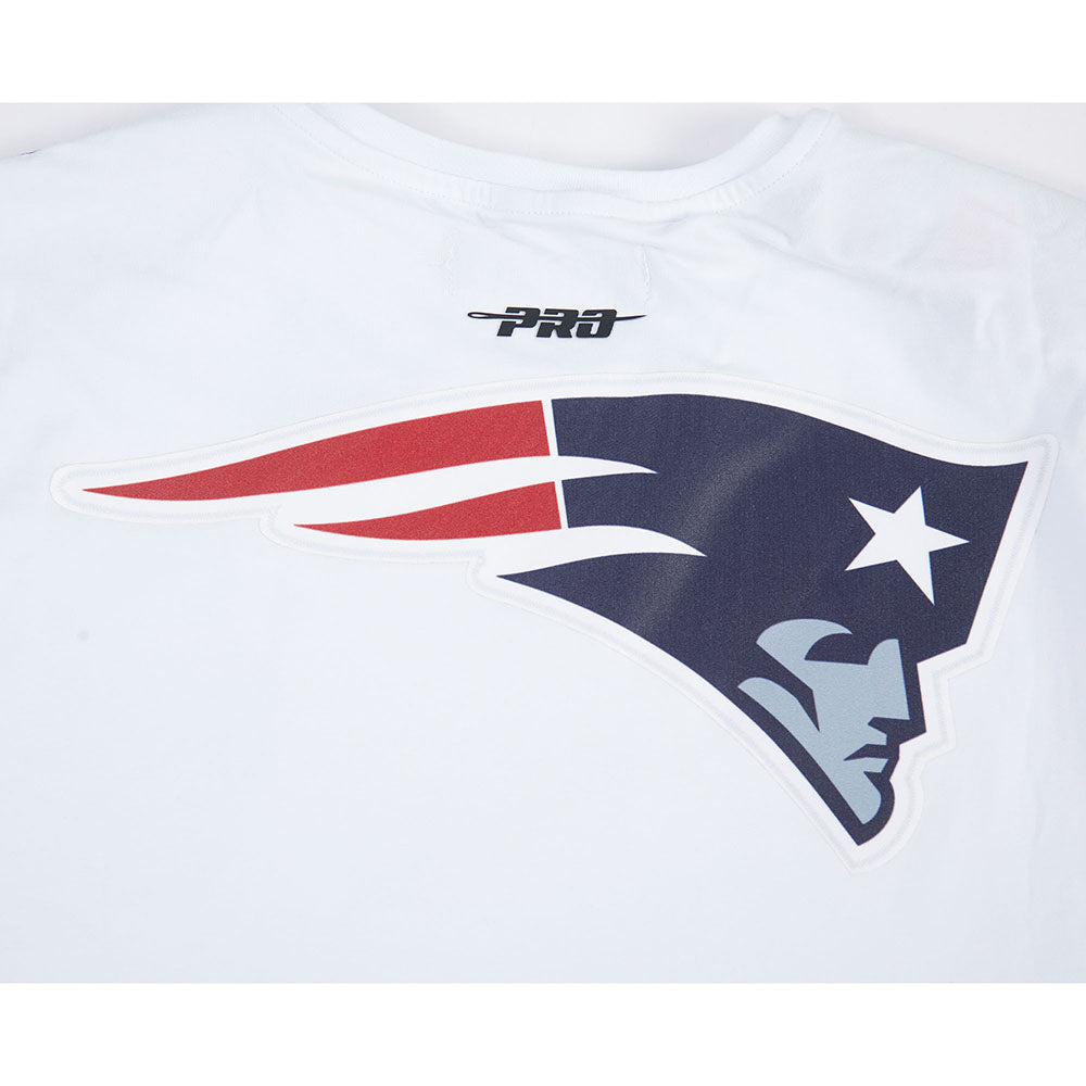 NFL NEW ENGLAND PATRIOTS CLASSIC MESH T-SHIRT EN JERSEY SIMPLE À RAYURES (BLANC/MARINE MINUIT)