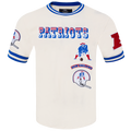 NFL NEW ENGLAND PATRIOTS RETRO CLASSIC T-SHIRT POUR HOMME (COQUILLE D'ŒUF/BLEU ROYAL)