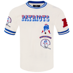 NFL NEW ENGLAND PATRIOTS RETRO CLASSIC T-SHIRT POUR HOMME (COQUILLE D'ŒUF/BLEU ROYAL)