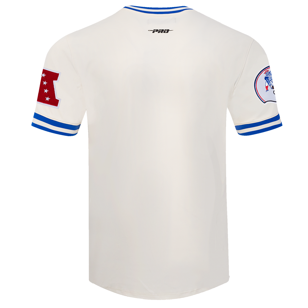 NFL NEW ENGLAND PATRIOTS RETRO CLASSIC T-SHIRT POUR HOMME (COQUILLE D'ŒUF/BLEU ROYAL)