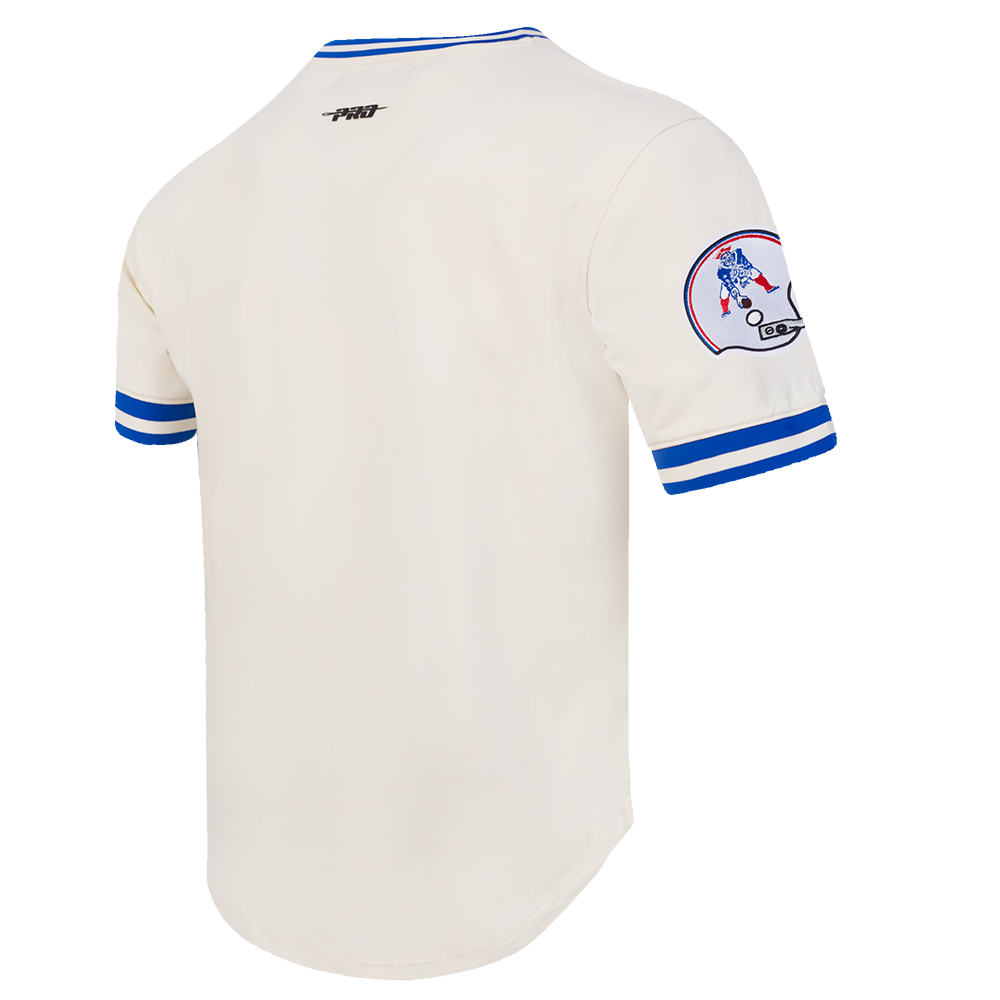 NFL NEW ENGLAND PATRIOTS RETRO CLASSIC T-SHIRT POUR HOMME (COQUILLE D'ŒUF/BLEU ROYAL)