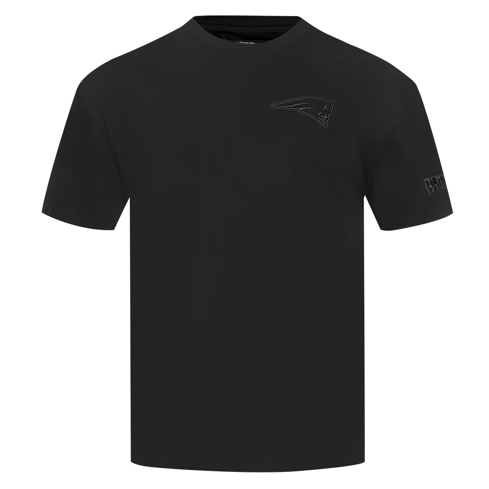 NFL NEW ENGLAND PATRIOTS NEUTRAL T-SHIRT EN JERSEY DE COTON À ÉPAULES TOMBANTES POUR HOMME (NOIR)