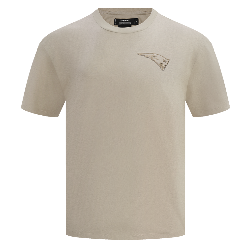 NFL NEW ENGLAND PATRIOTS NEUTRAL T-SHIRT EN JERSEY DE COTON À ÉPAULES TOMBANTES POUR HOMME (TAUPE)