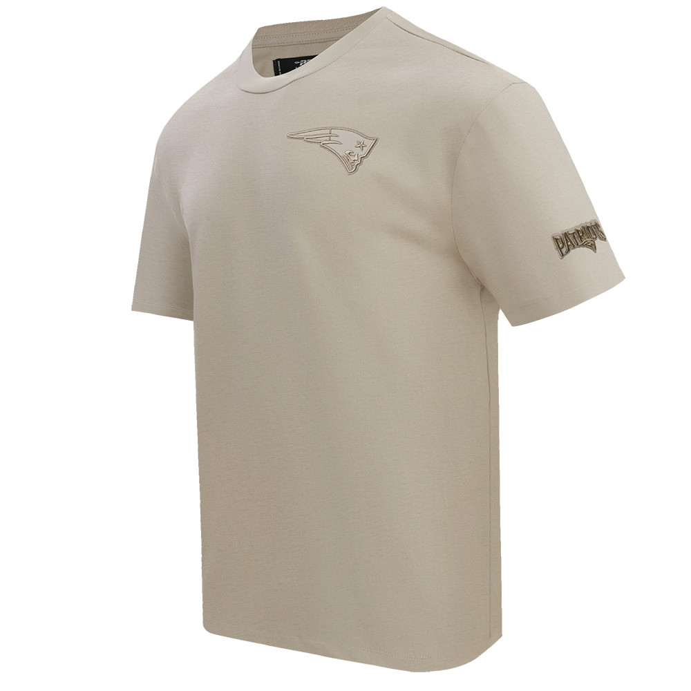 NFL NEW ENGLAND PATRIOTS NEUTRAL T-SHIRT EN JERSEY DE COTON À ÉPAULES TOMBANTES POUR HOMME (TAUPE)
