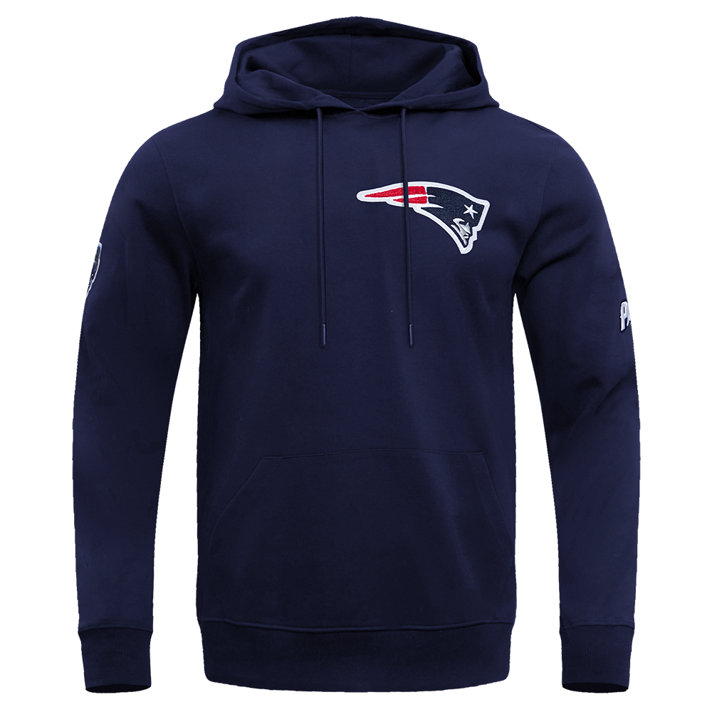 NFL NEW ENGLAND PATRIOTS CLASSIC CHENILLE CHANDAIL À CAPUCHON EN MAILLE DOUBLE POUR HOMME (MARINE)