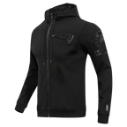 NFL NEW ENGLAND PATRIOTS TRIPLE BLACK CHANDAIL À CAPUCHON EN MAILLE DOUBLE À GLISSIÈRE POUR HOMME (TRIPLE NOIR)