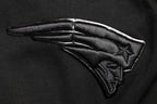 NFL NEW ENGLAND PATRIOTS TRIPLE BLACK CHANDAIL À CAPUCHON EN MAILLE DOUBLE À GLISSIÈRE POUR HOMME (TRIPLE NOIR)