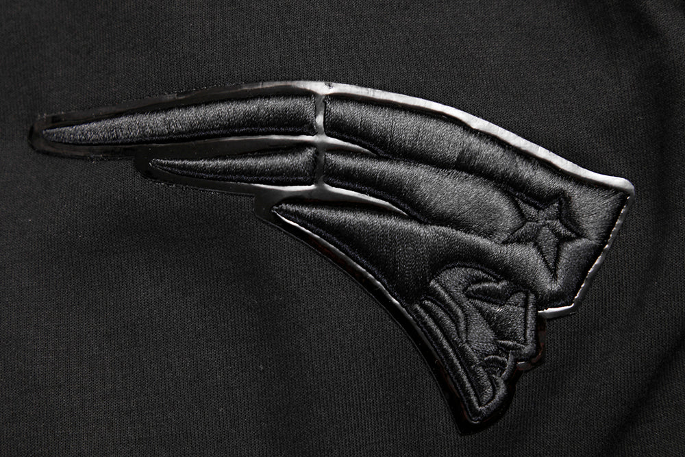 NFL NEW ENGLAND PATRIOTS TRIPLE BLACK CHANDAIL À CAPUCHON EN MAILLE DOUBLE À GLISSIÈRE POUR HOMME (TRIPLE NOIR)