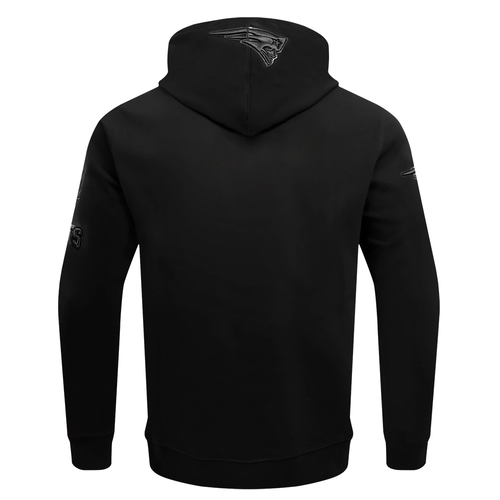 NFL NEW ENGLAND PATRIOTS TRIPLE BLACK CHANDAIL À CAPUCHON EN MAILLE DOUBLE POUR HOMME (TRIPLE NOIR HOMME)