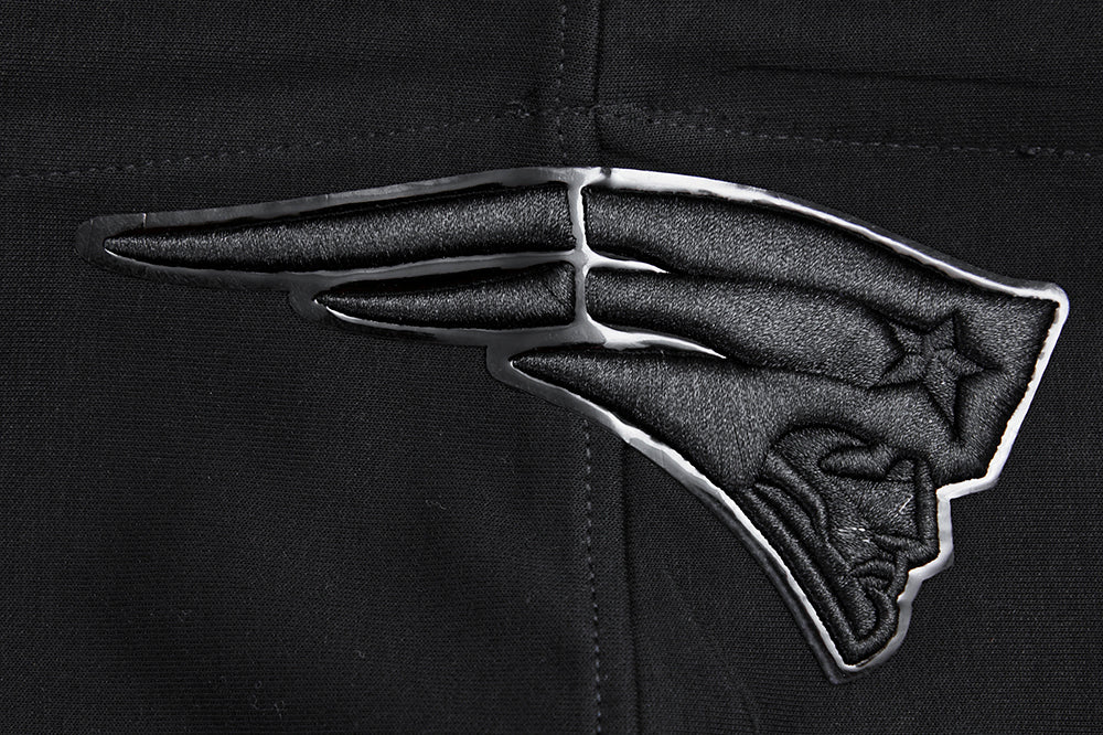 NFL NEW ENGLAND PATRIOTS TRIPLE BLACK CHANDAIL À CAPUCHON EN MAILLE DOUBLE POUR HOMME (TRIPLE NOIR HOMME)