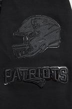NFL NEW ENGLAND PATRIOTS TRIPLE BLACK CHANDAIL À CAPUCHON EN MAILLE DOUBLE POUR HOMME (TRIPLE NOIR HOMME)