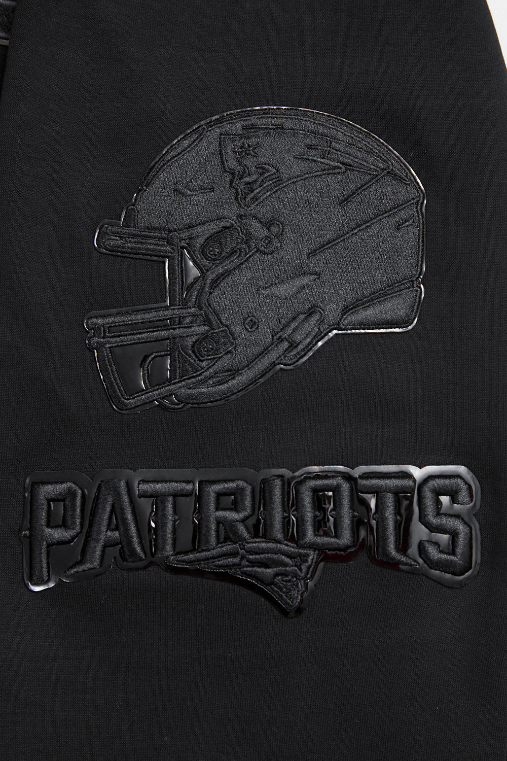 NFL NEW ENGLAND PATRIOTS TRIPLE BLACK CHANDAIL À CAPUCHON EN MAILLE DOUBLE POUR HOMME (TRIPLE NOIR HOMME)