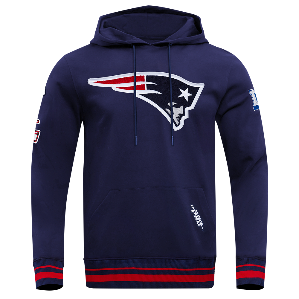 NFL NEW ENGLAND PATRIOTS CHANDAIL À CAPUCHON MASHUP CÔTELÉ POUR HOMME (MARINE MINUIT/ROUGE/MARINE MINUIT)