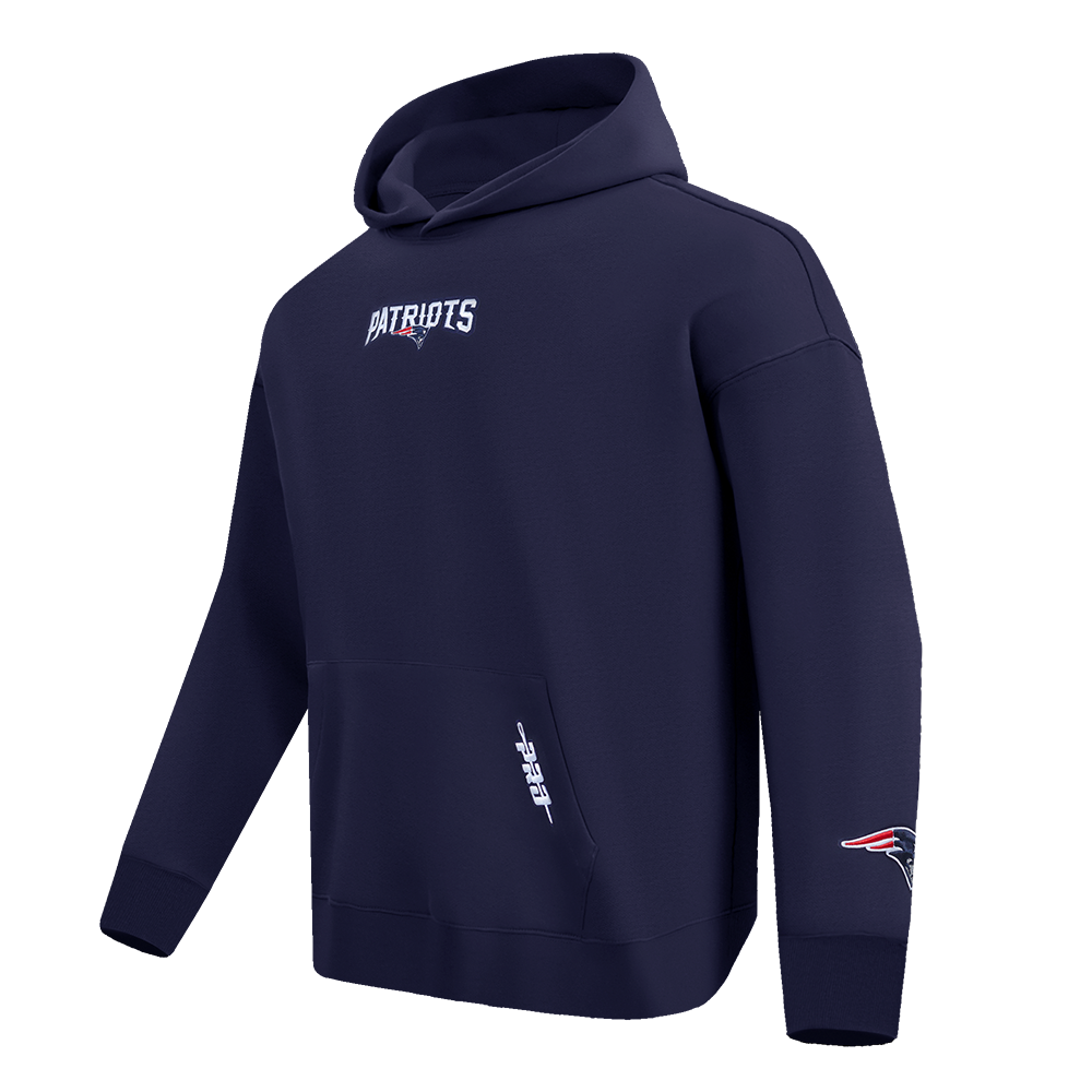 NFL NEW ENGLAND PATRIOTS WINGSPAN MEN'S DROP SHOULDER FLC PO HOODIE (MIDNIGHT NAVY)