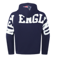 NFL NEW ENGLAND PATRIOTS WINGSPAN MEN'S DROP SHOULDER FLC PO HOODIE (MIDNIGHT NAVY)